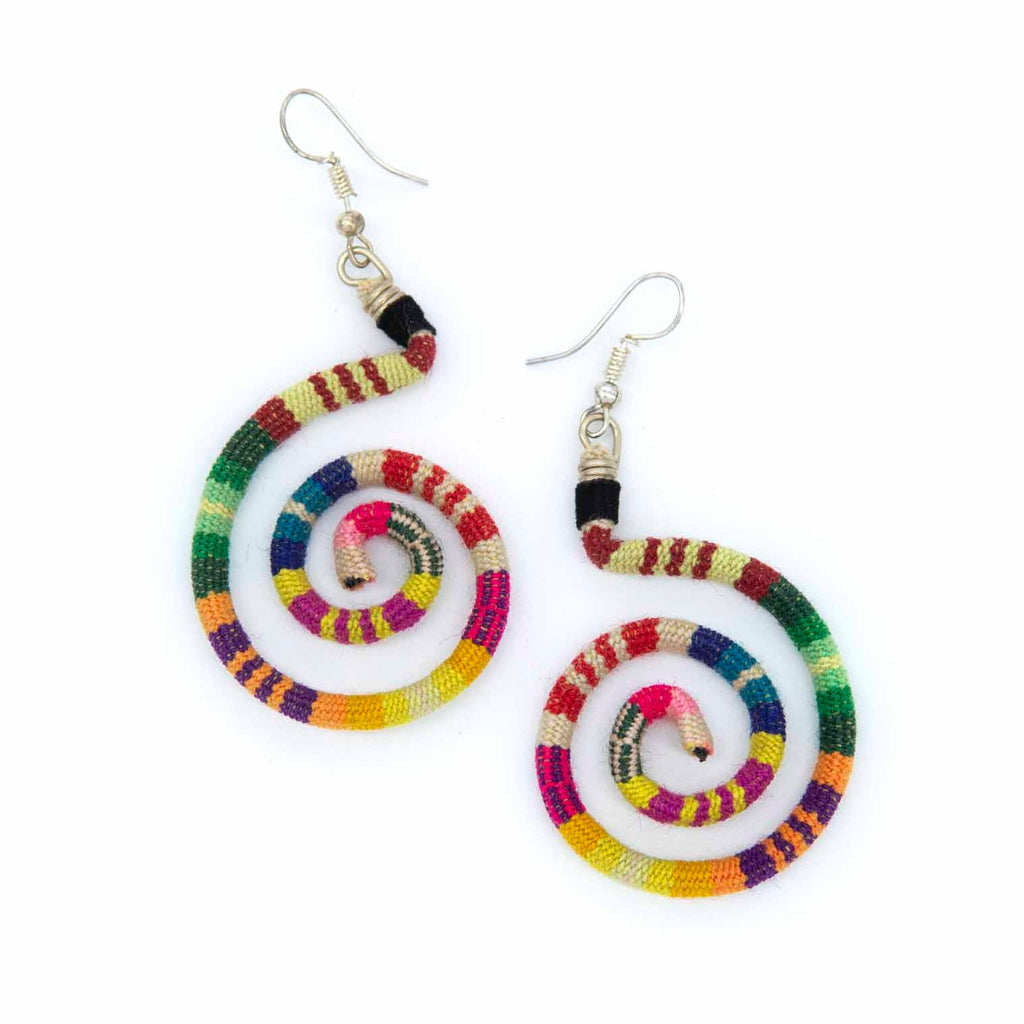 Vintage Manta Spiral Earrings-Siesta Crafts