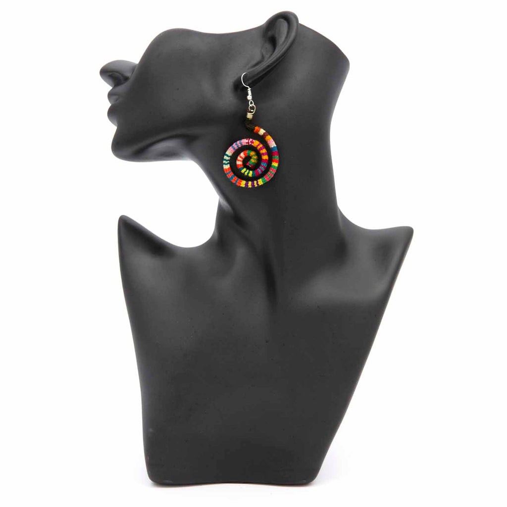 Vintage Manta Spiral Earrings-Siesta Crafts