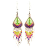 Peacock Bead Earrings-Siesta Crafts