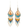 Peacock Bead Earrings-Siesta Crafts