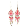 Peacock Bead Earrings-Siesta Crafts