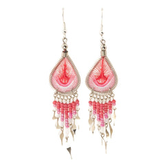 Peacock Bead Earrings-Siesta Crafts
