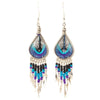Peacock Bead Earrings-Siesta Crafts