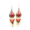 Peacock Bead Earrings-Siesta Crafts