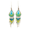 Peacock Bead Earrings-Siesta Crafts