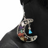 Crescent Moon and Stone Earrings-Siesta Crafts