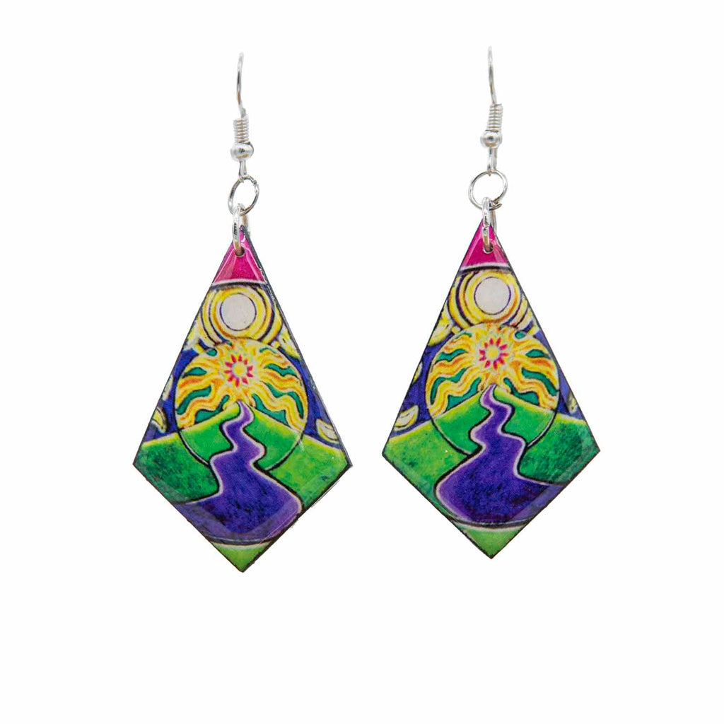 Sun Scene Earrings-Siesta Crafts