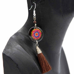 Mandala Tassel Earrings-Siesta Crafts