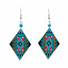 Diamond Incan Pattern Earrings-Siesta Crafts