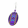 Oval Incan Pattern Earrings-Siesta Crafts