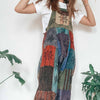 Stonewashed Patch Print Dungarees-Siesta Crafts