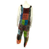 Patch Stonewash Block Print Dungarees-Siesta Crafts