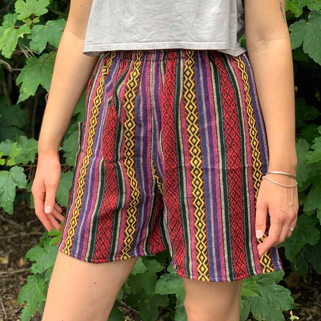 Thai Weave Shorts-Siesta Crafts