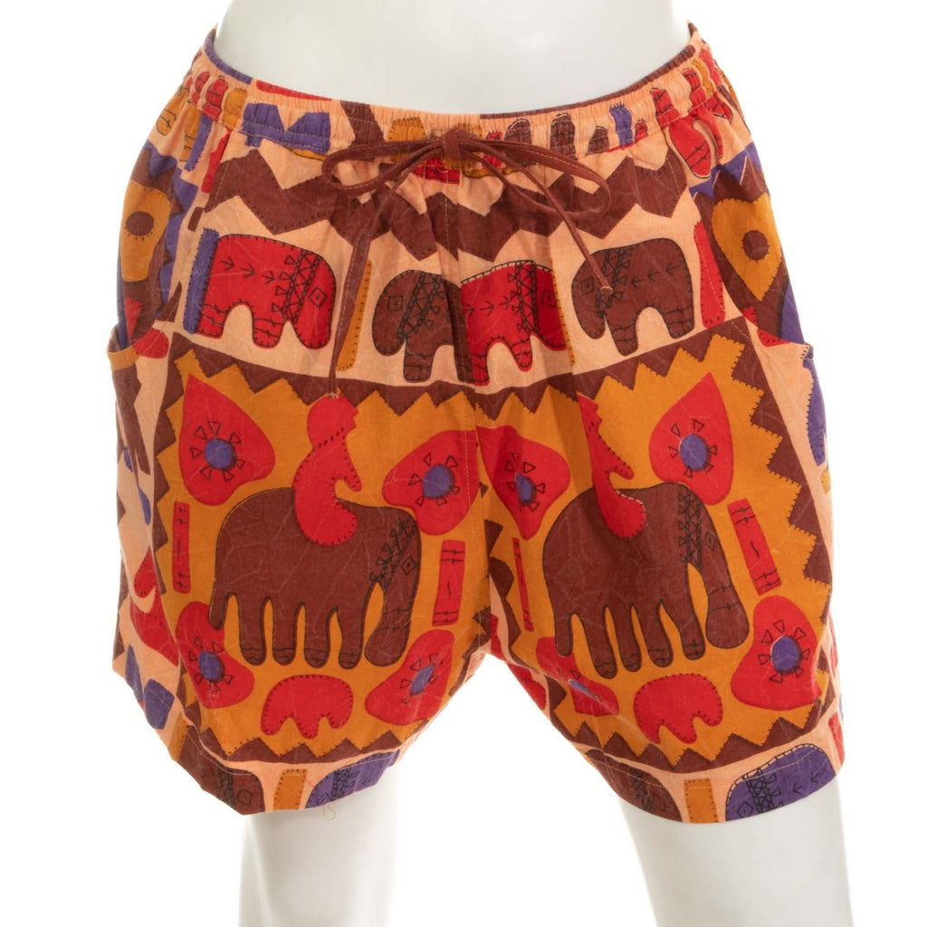 Abstract Elephant Shorts-Siesta Crafts
