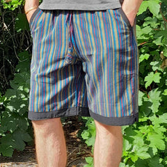 Stripe and Trim Shorts-Siesta Crafts