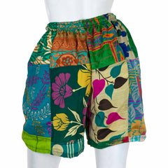 Recycled Sari Patch Shorts-Siesta Crafts