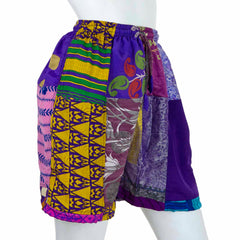 Recycled Sari Patch Shorts-Siesta Crafts