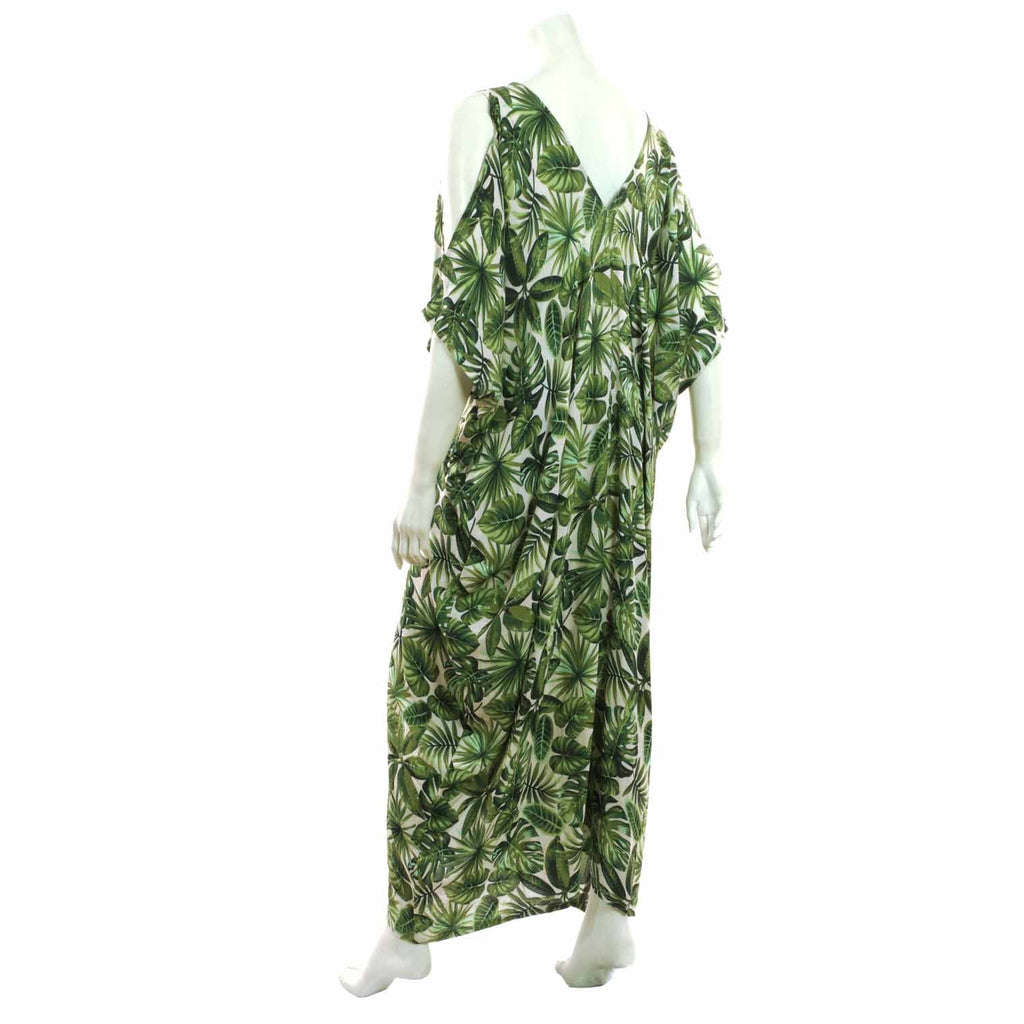 Jungle Print Split Sleeve Kaftan-Siesta Crafts