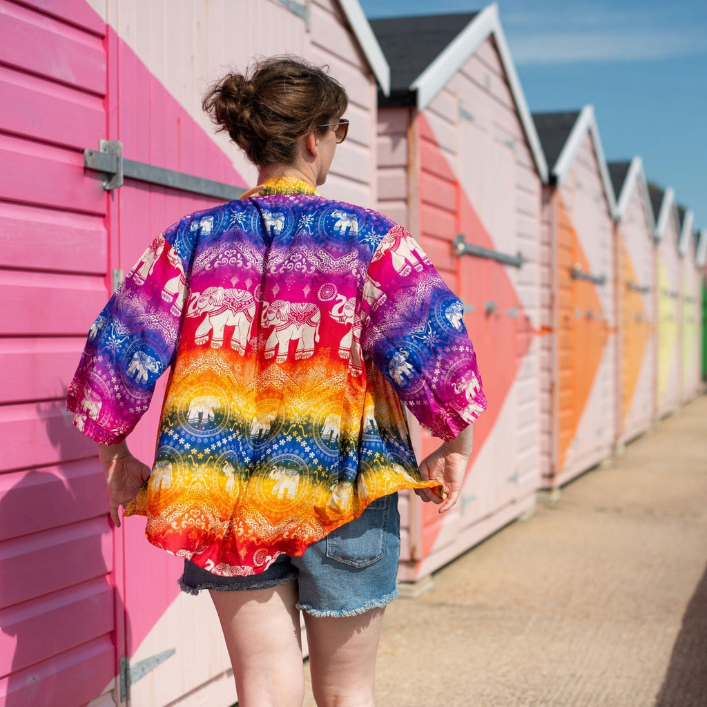 Rainbow Elephant Shrug-Siesta Crafts