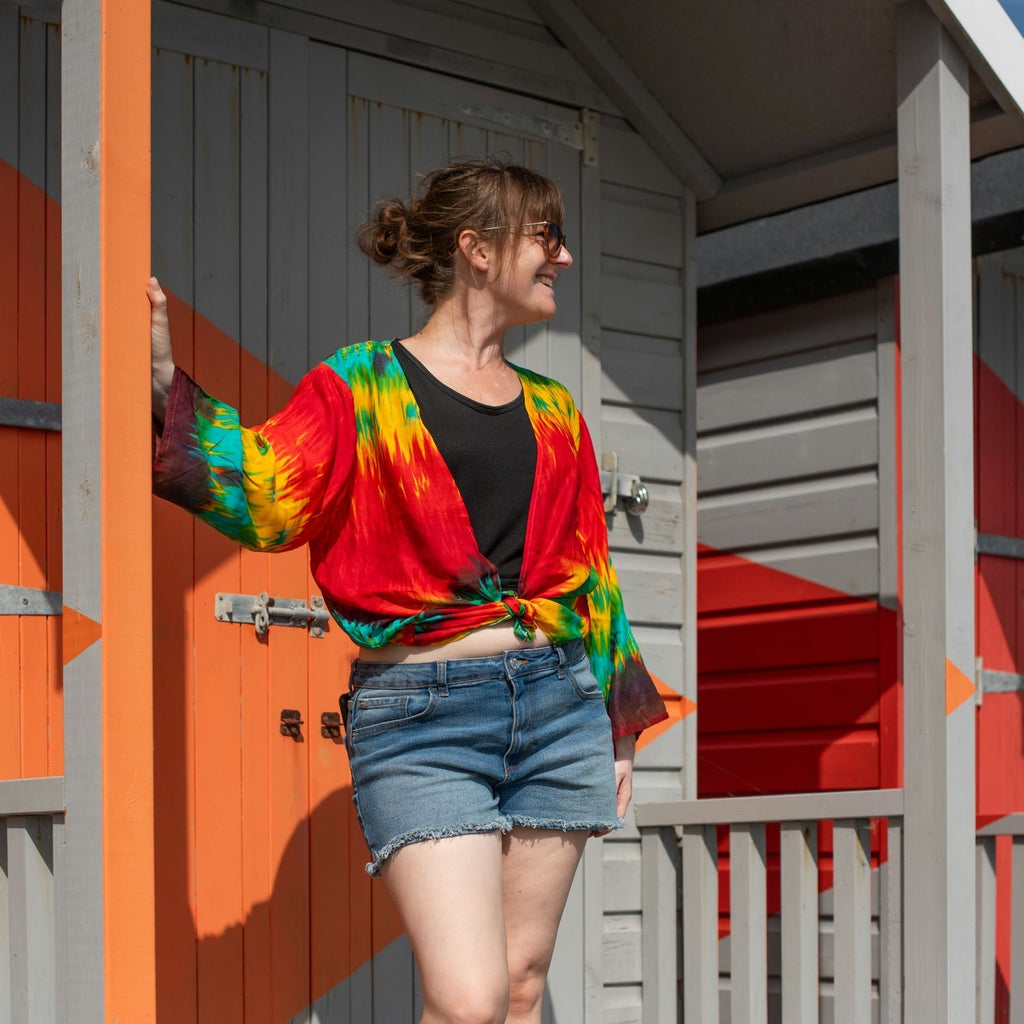 Swirl Tie Dye Shrug-Siesta Crafts
