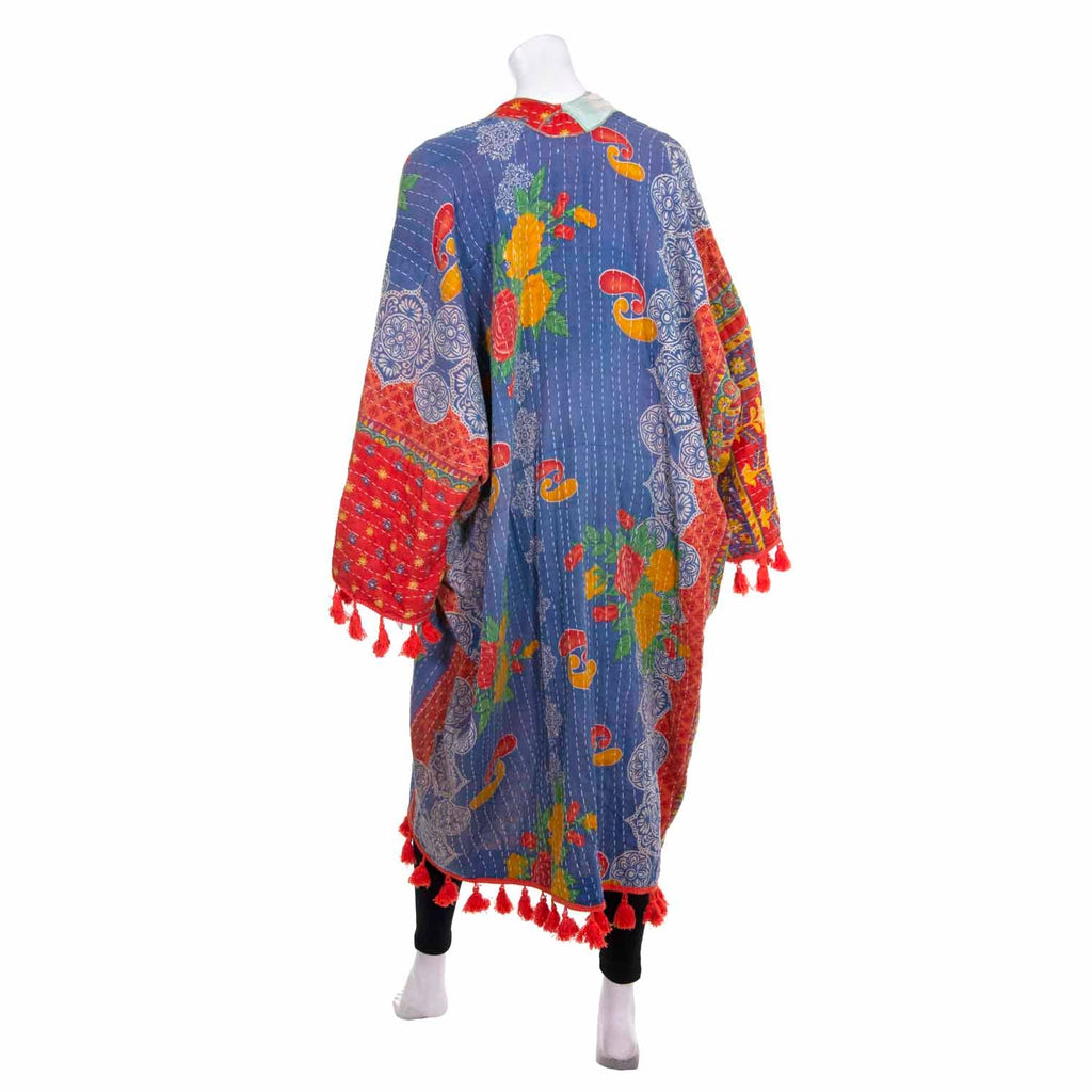 Kantha Tassel Shrug Jacket-Siesta Crafts