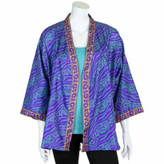 Short Recycled Sari Kimono-Siesta Crafts