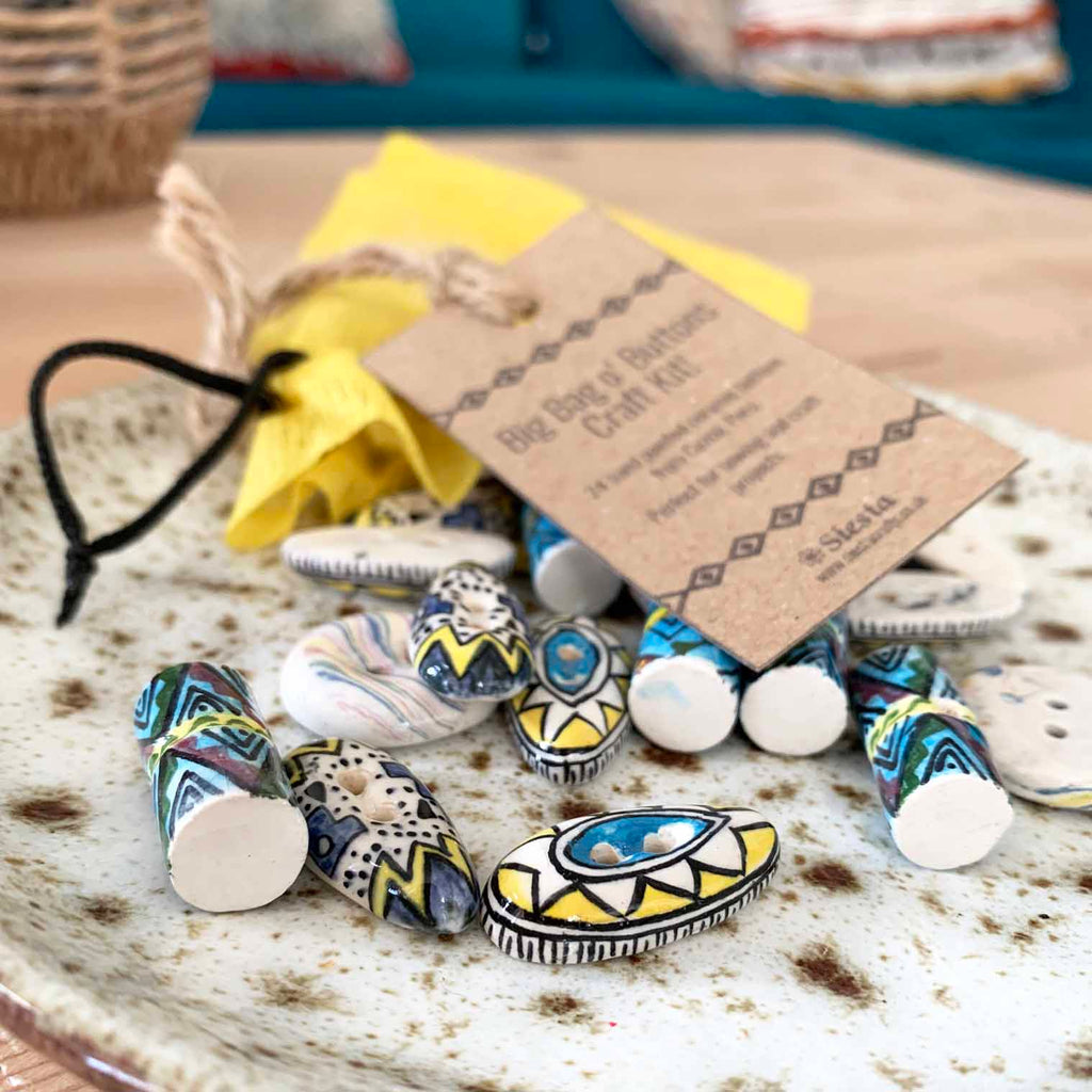 Bag of 50 Peruvian Glazed Buttons-Siesta Crafts