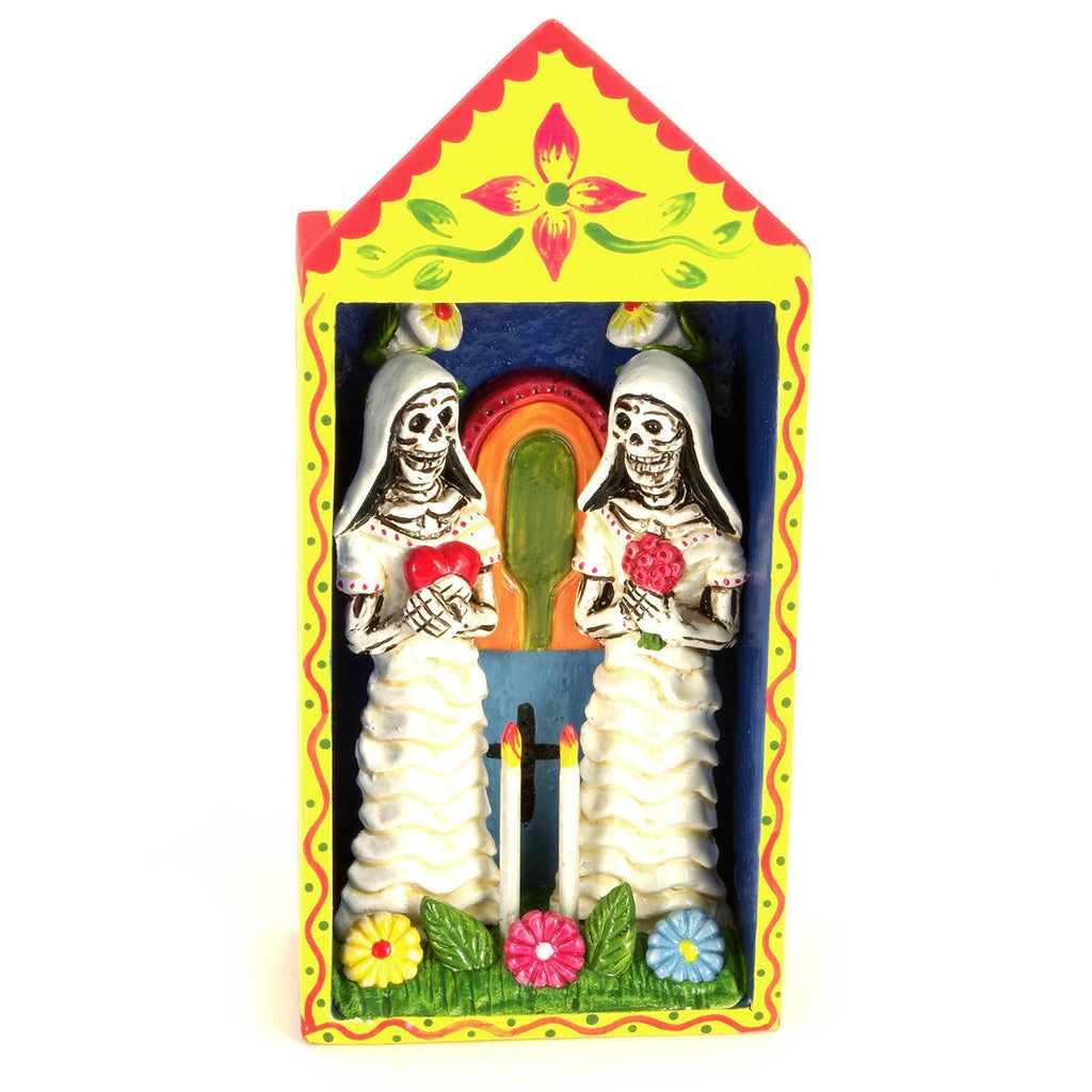 Tall Wedding Retablo - Two Brides-Siesta Crafts