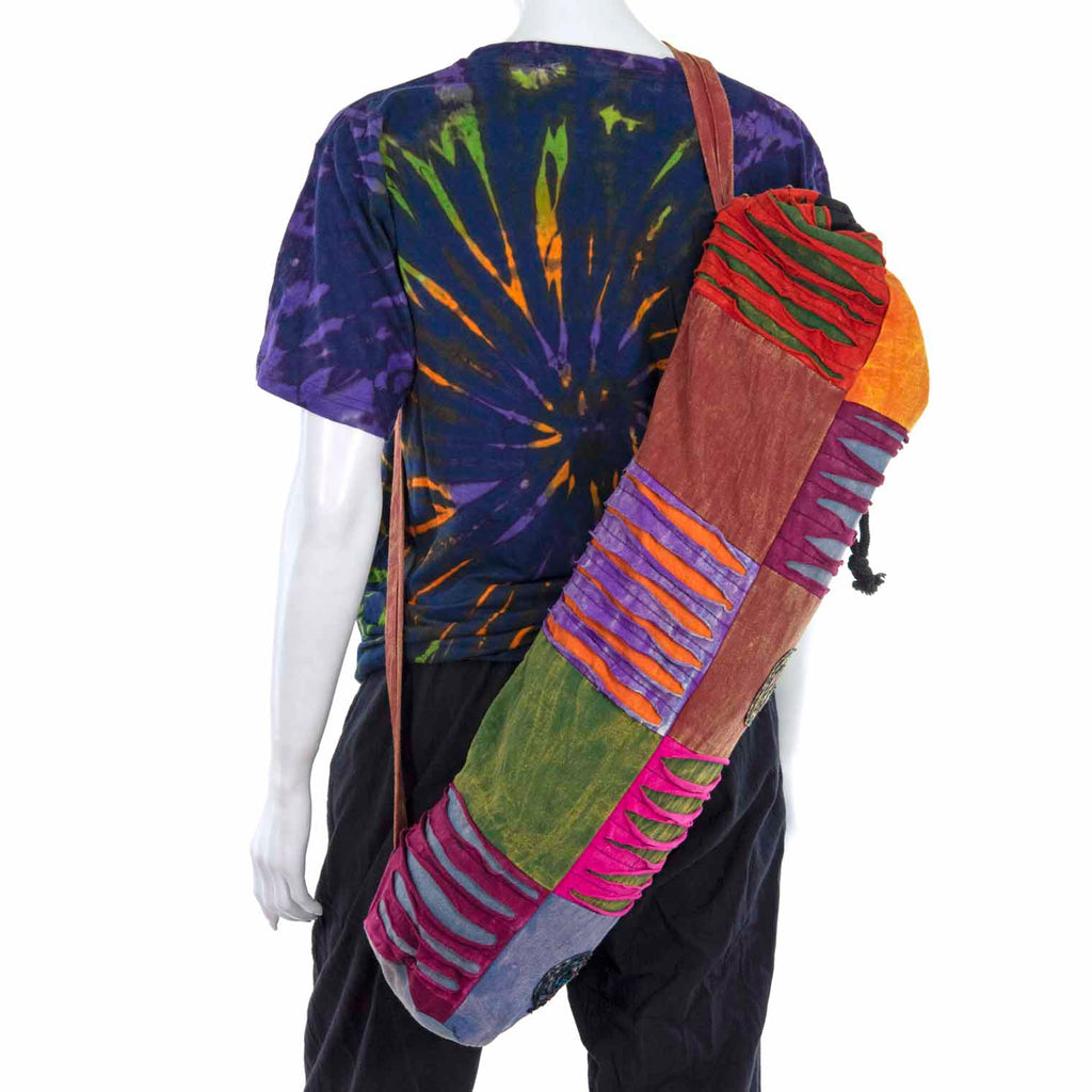 Ripped Cotton Yoga Mat Bag-Siesta Crafts