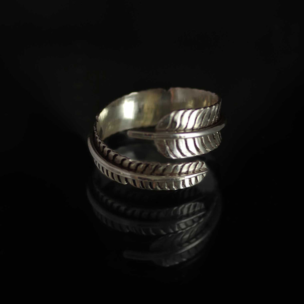 Nepalese Silver Feather Ring-Siesta Crafts