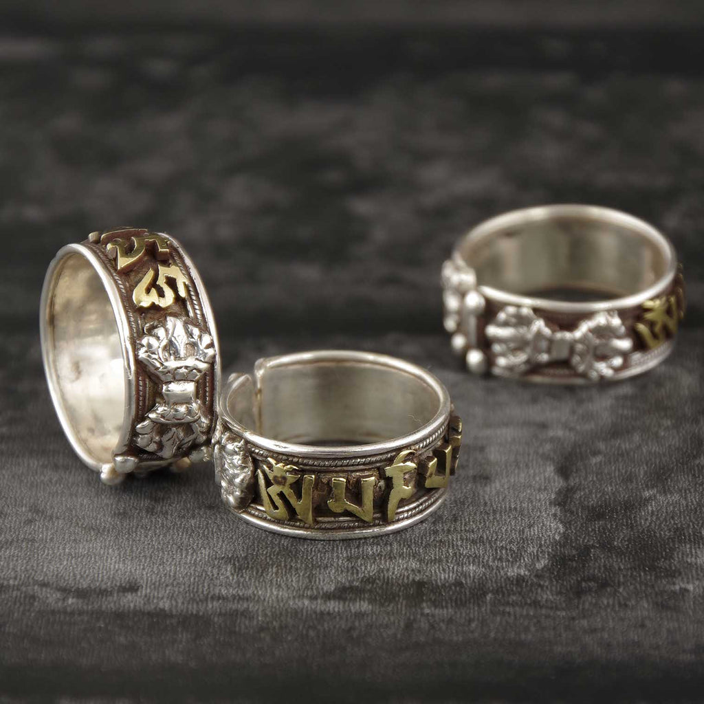 Nepalese Silver Om Ring-Siesta Crafts