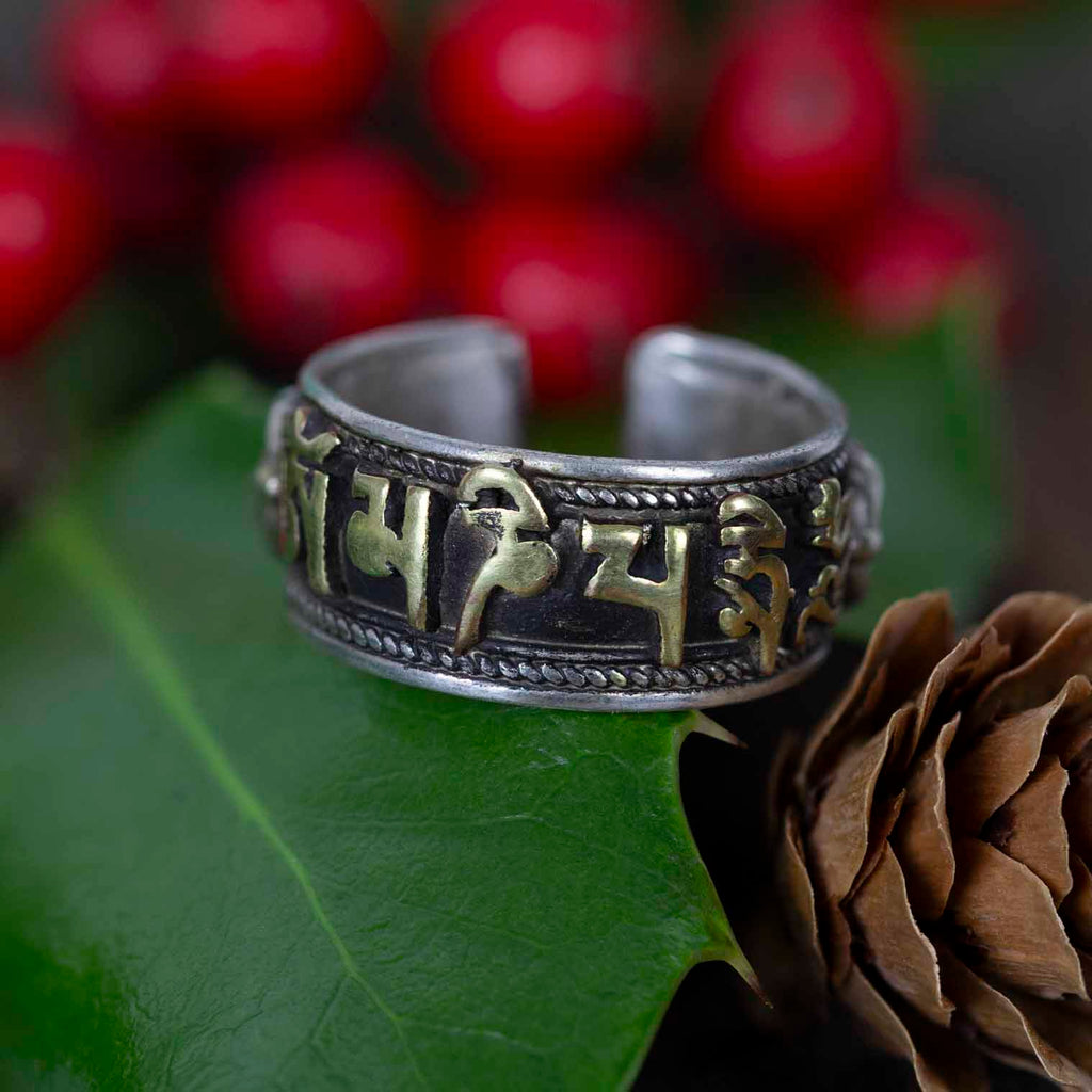 Nepalese Silver Om Ring-Siesta Crafts