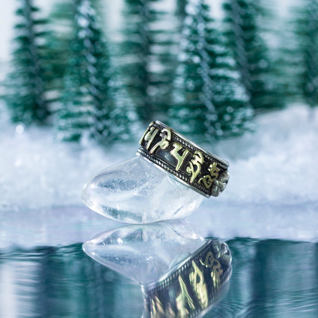 Nepalese Silver Om Ring-Siesta Crafts