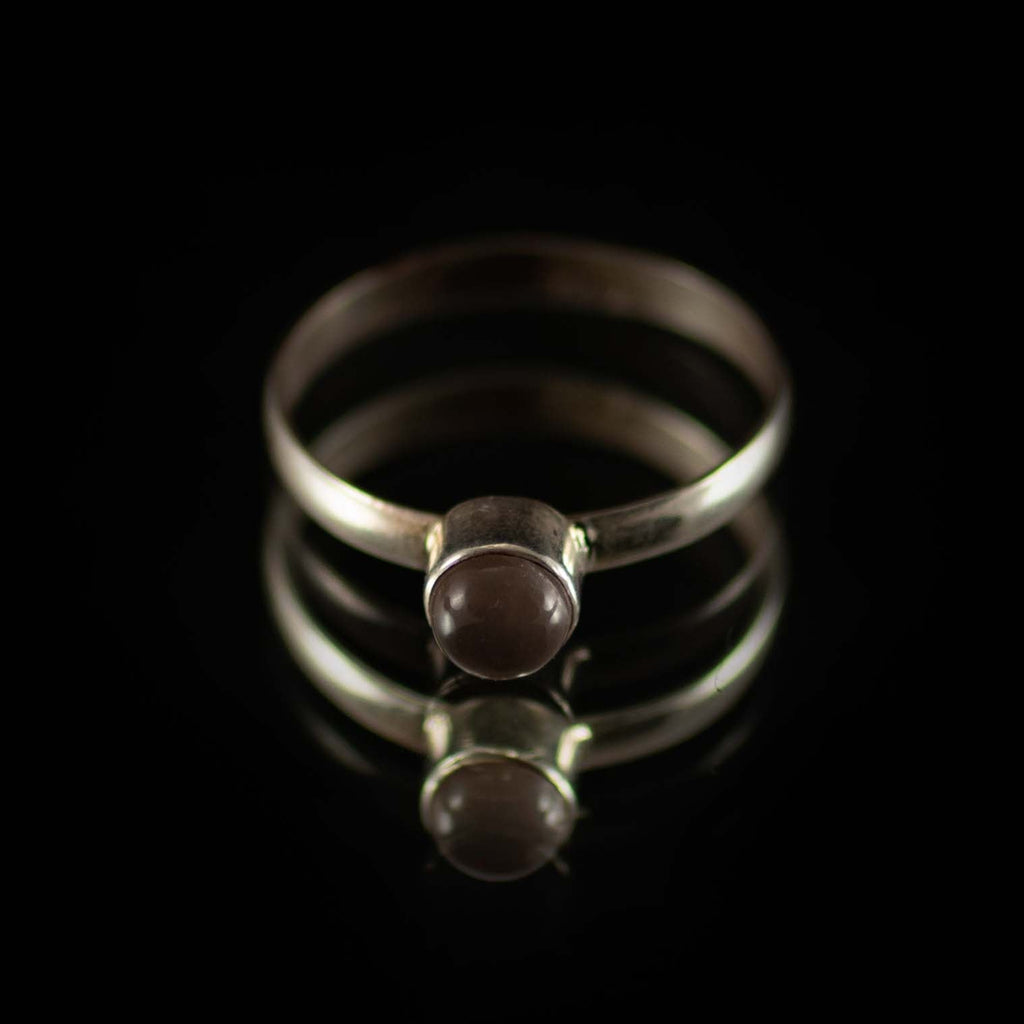 Moonstone Nepalese Silver Ring-Siesta Crafts
