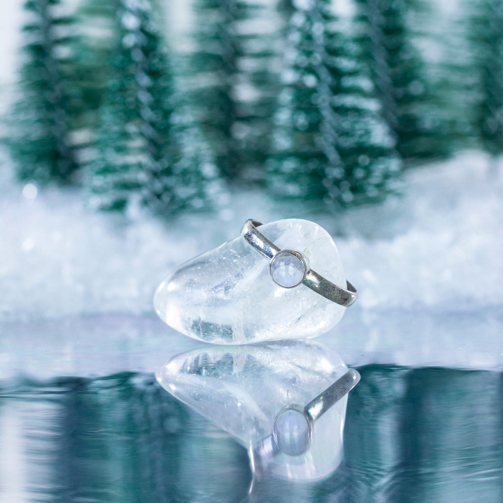 Moonstone Nepalese Silver Ring-Siesta Crafts