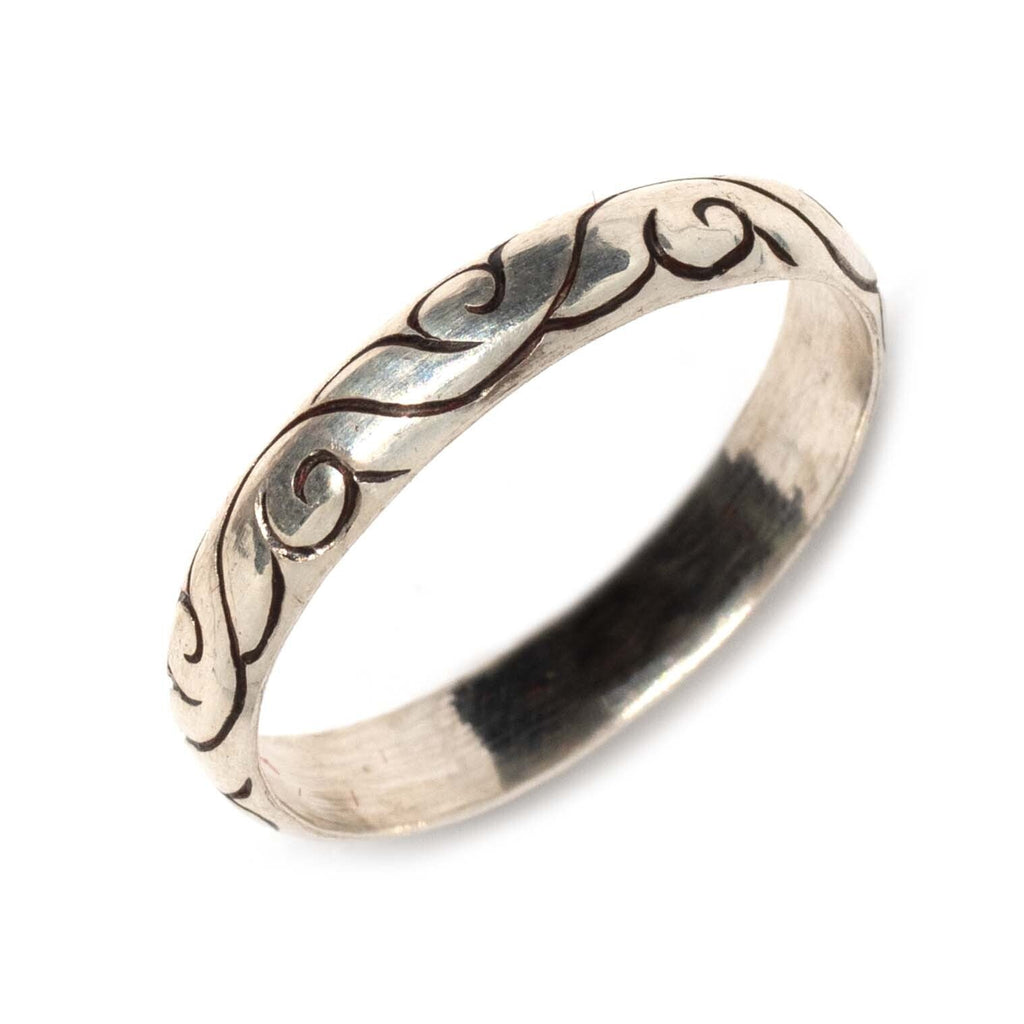 Carved Nepalese Silver Ring-Siesta Crafts