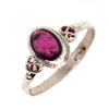 Garnet Stone Nepalese Silver Ring-Siesta Crafts