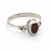 Garnet Stone Nepalese Silver Ring-Siesta Crafts