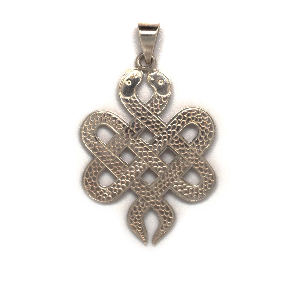 Nepalese Silver Endless Snake Necklace-Siesta Crafts