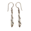 Obelisk Twist Nepalese Silver Earrings-Siesta Crafts