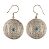 Round Mandala Silver Earrings-Siesta Crafts