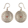 Round Mandala Silver Earrings-Siesta Crafts
