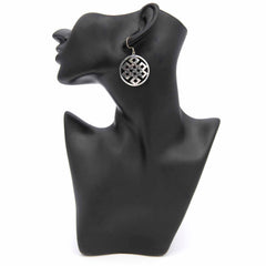 Endless Knot Circle Silver Earrings-Siesta Crafts
