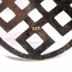 Endless Knot Circle Silver Earrings-Siesta Crafts