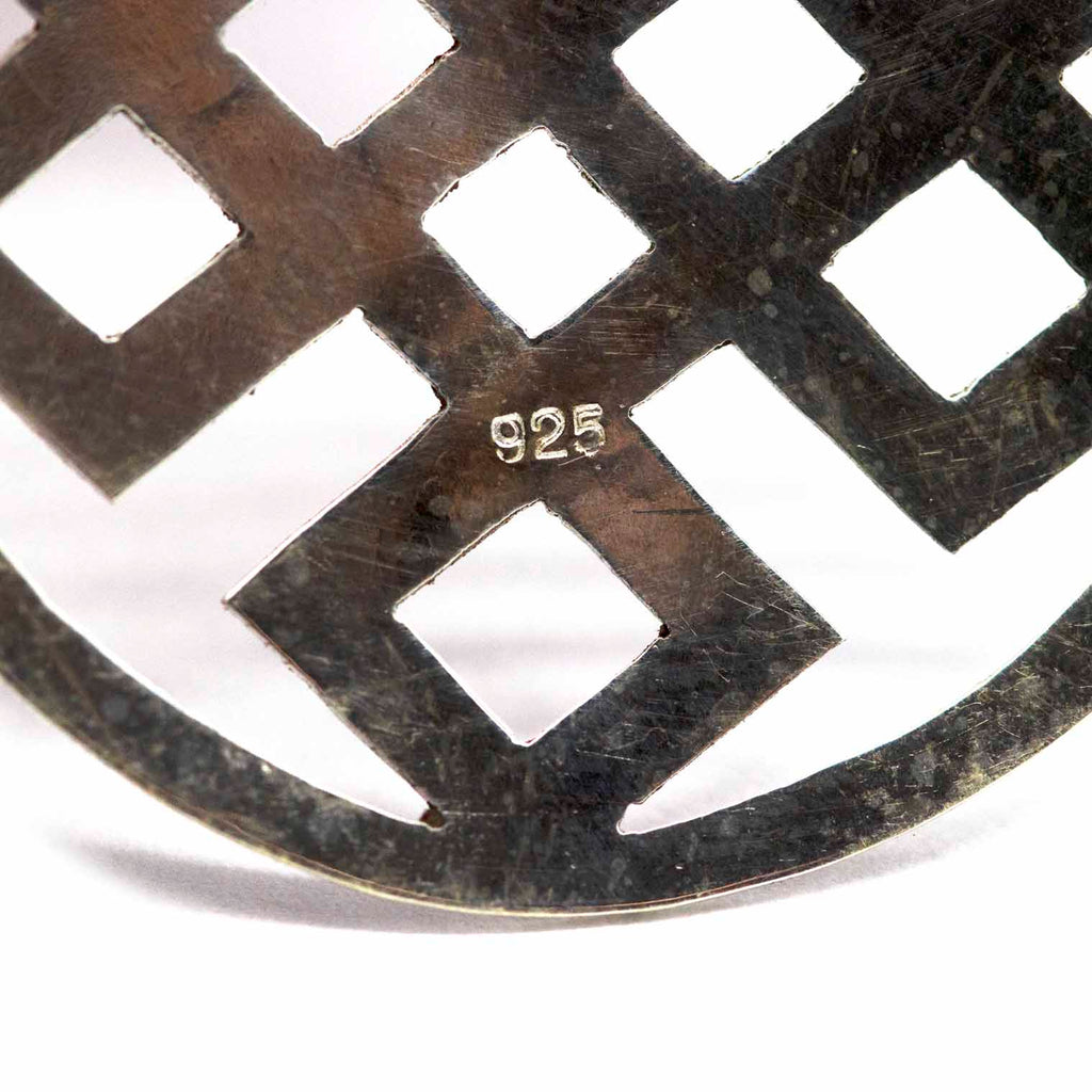 Endless Knot Circle Silver Earrings-Siesta Crafts