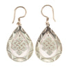 Endless Knot Tear Drop Silver Earrings-Siesta Crafts