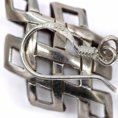 Endless Knot Cage Silver Earrings-Siesta Crafts