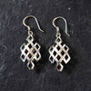 Endless Knot Cage Silver Earrings-Siesta Crafts