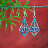 Metal Shield Earrings-Siesta Crafts