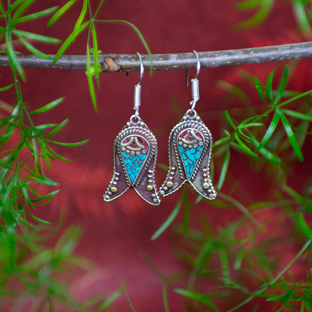 Metal Tails Earrings-Siesta Crafts
